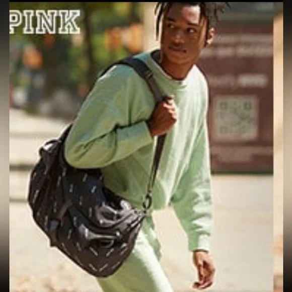 NWT Pink Convertible Campus Duffle NWT VS Pink CAMPUS CONVERTIBLE DUFFLE Gray Multiple Straps  main image 2